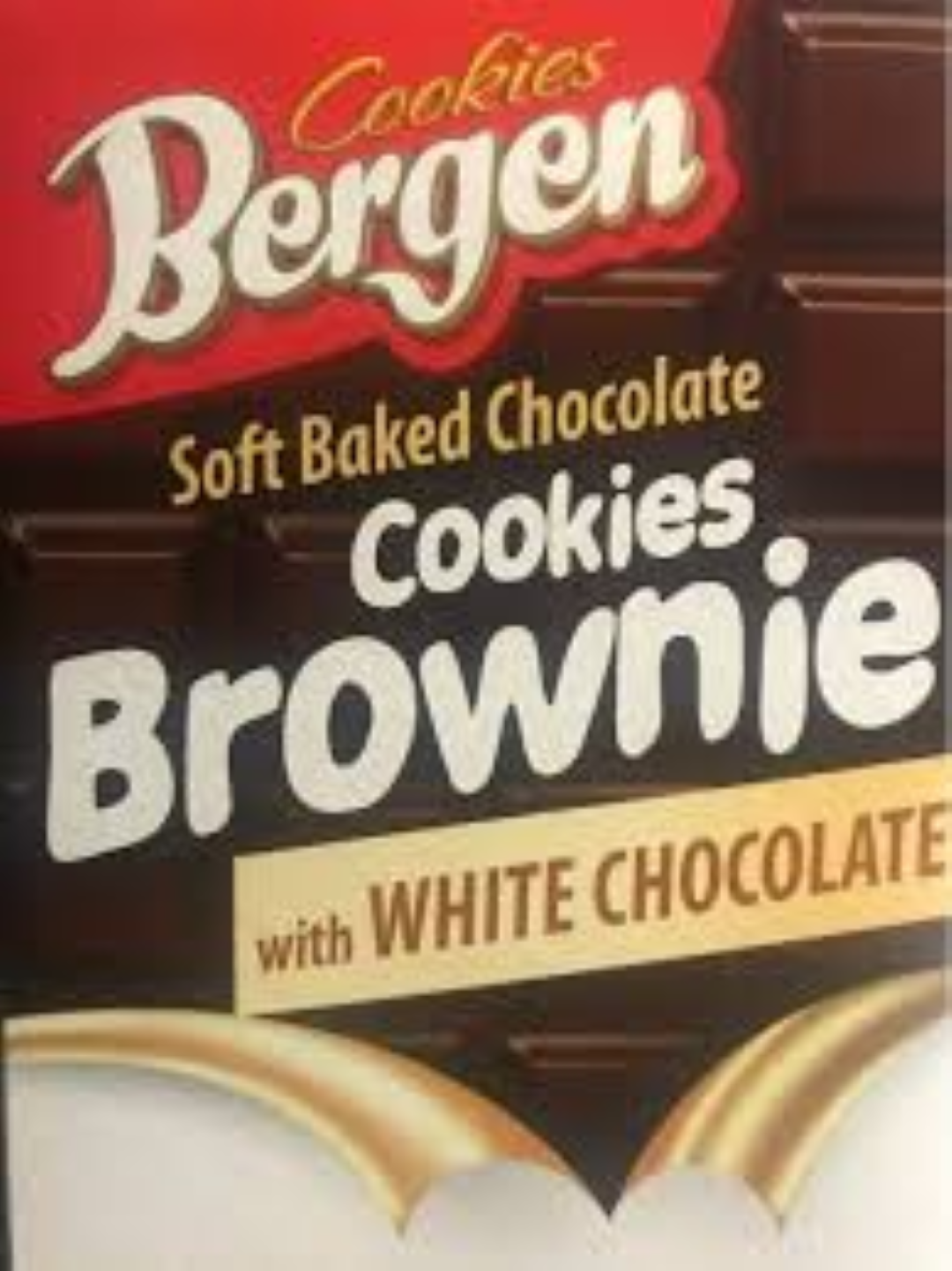 BERGEN BROWNIE COOKIES WHITE CHOCO 126G
